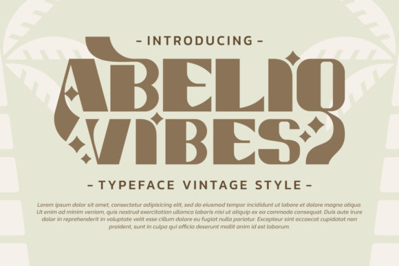 Abeliq Vibes: A Bold & Authentic Display Font for Real Branding