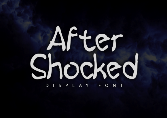 Aftershocked Font: A Dramatic Spooky Display Typeface