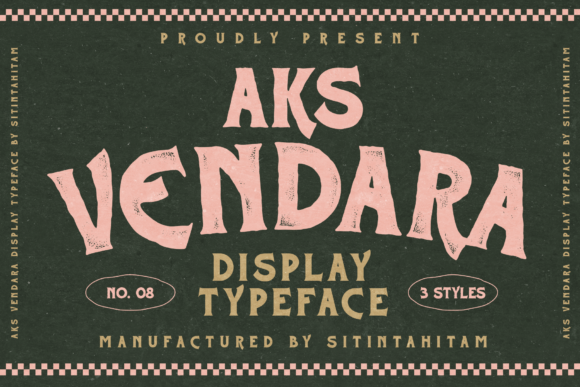 Aks Vendara Display Font for Vintage Digital Branding