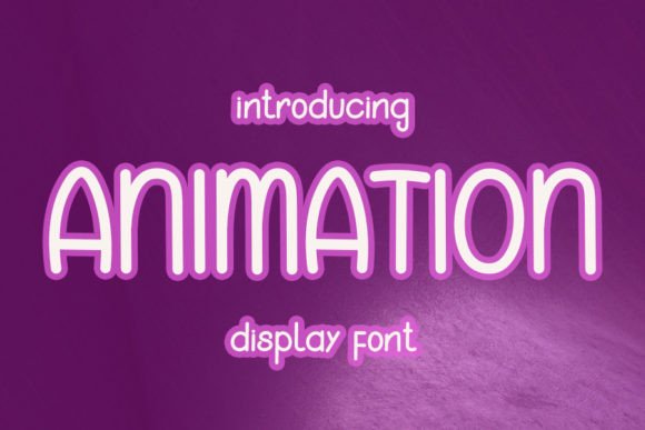 Animation Font: A Modern Handwritten Display Typeface