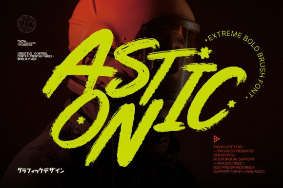 Astonic: A Bold Brush Display Font for Standout Branding