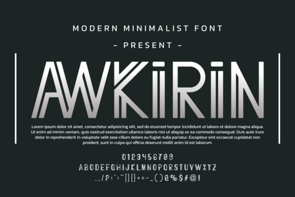 Awkirin: A Modern Minimalist Display Font for Editorial Design