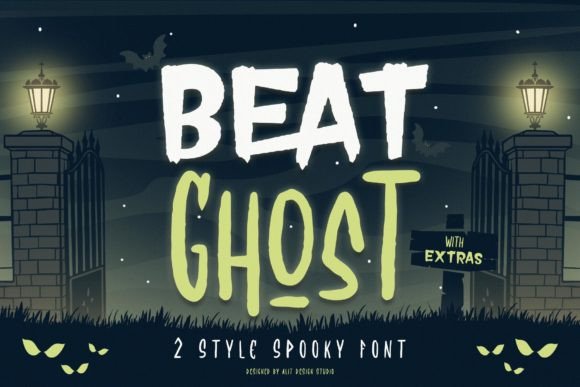 Beat Ghost Display Font for Spooky Craft Projects