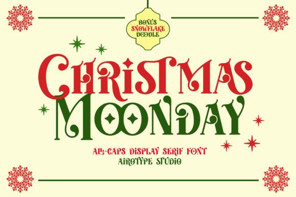 Christmas Moonday: Elegant Festive Display Font