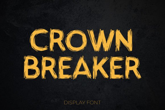 Crown Breaker Brush Display Font for Bold Brand Identity