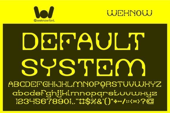 Default System: A Futuristic Display Font for Modern Brands