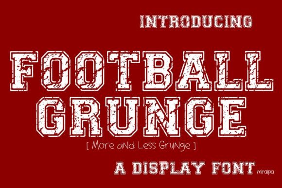 Football Grunge Font for Bold, Sporty Handmade Design
