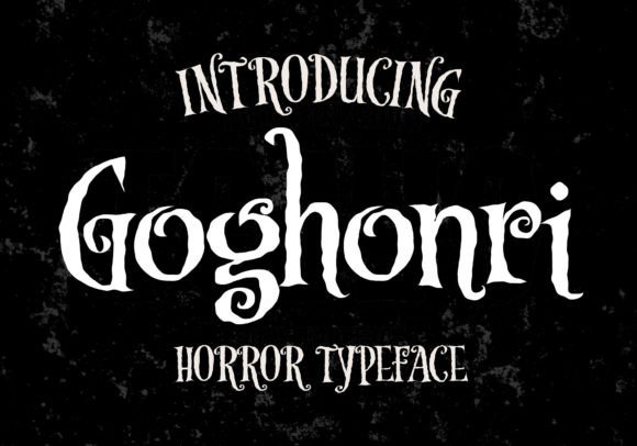 Goghonri: A Rough Halloween Font for Spooky Titles and Headlines