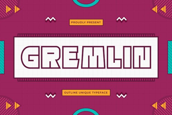 Gremlin: A Bold, Outlined Display Font for Impactful Design