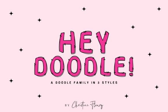 Hey Doodle Display Font for Handmade Creatives
