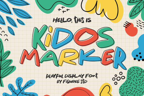 Kidos Marker Font: Cute, Fun & Colorful Display Fonts for Marketers