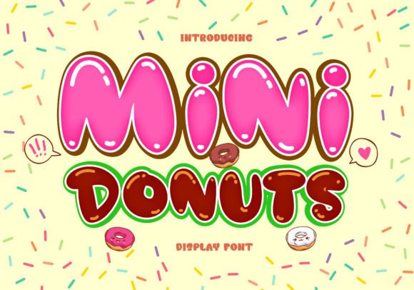 Mini Donuts Font: Playful Display Fonts for Kids’ Brands & School Campaigns
