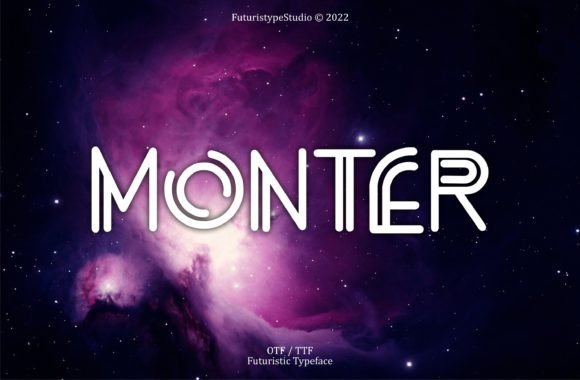 Monter: A Futuristic Display Font for Editorial Design