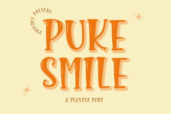 Puke Smile Display Font for Handmade Creatives