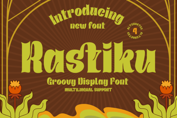 Rastiku: A Psychedelic-Inspired Display Typeface for Bold Digital Branding
