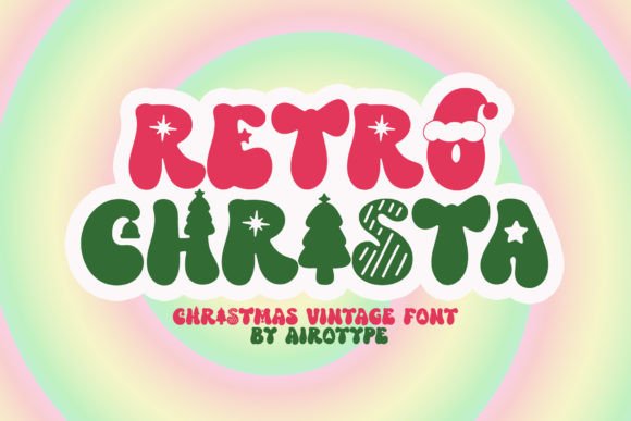 Retro Christa Christmas Font for Handmade Makers