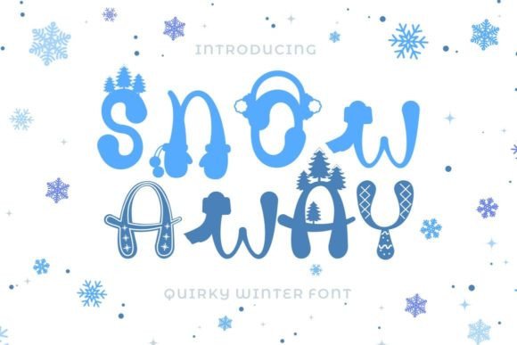 Snow Away: A Quirky Winter Display Font for Editorial Charm