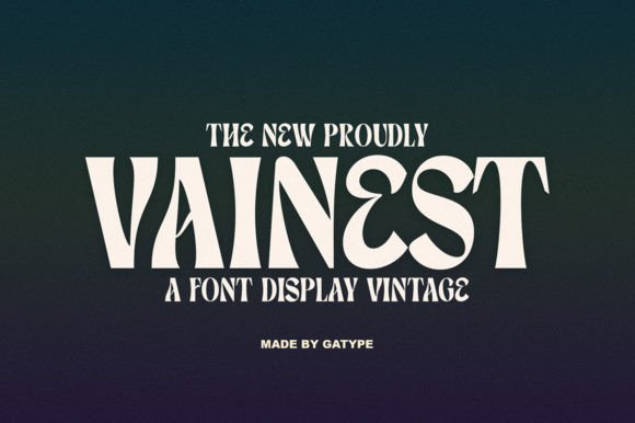 Vainest: A Vintage-Style Display Font for Editorial Design